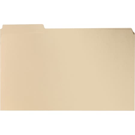 Business Source 2 Ply 1/3 cut Tab Manila File Folders Legal, PK100 241113